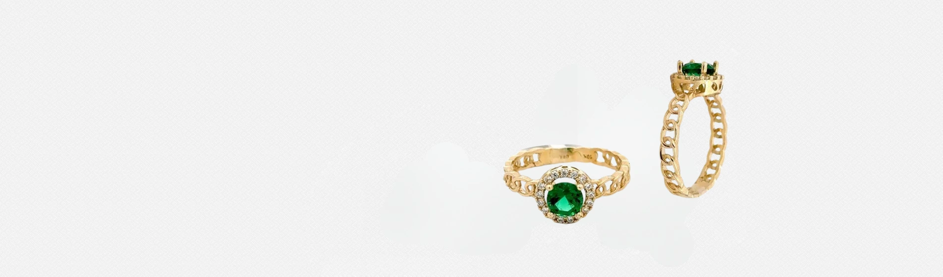 Elegant and Fashion Ring Green 10k