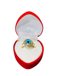 Elegant turkish evil eye ring Gold in 10k