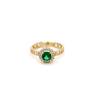 Elegant and Fashion Ring Green 10k