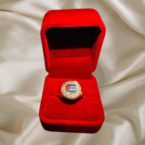 Men's Ring with Cuban Flag in 10k