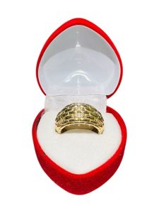 Elegant Gold Textured Ring 10k