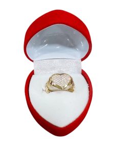 Charming Heart-Shaped Gold Ring 10k