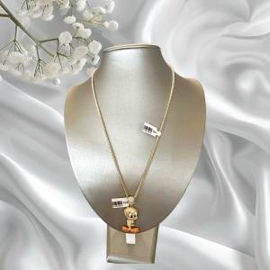 Beautiful Franco chain with Tweety Bird charm