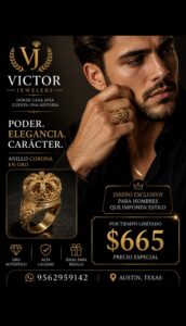 Elegante anillo de hombre